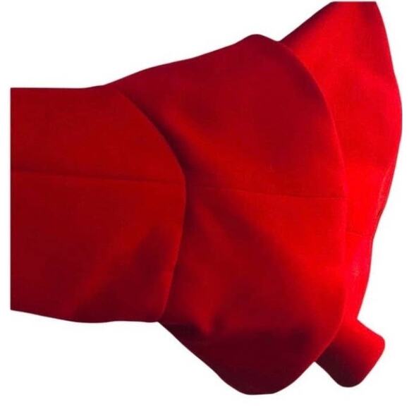 Belle Vere Red Ruffle Sleeve Zipper Jacket Large - Picture 3 of 4